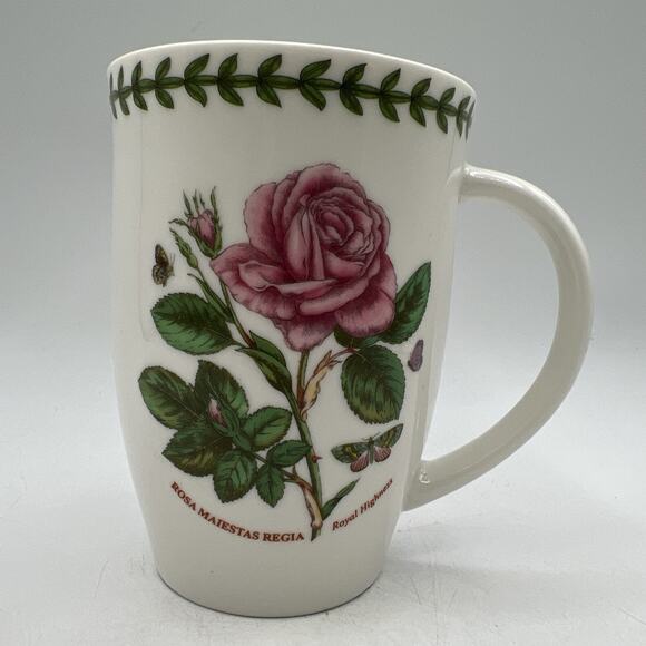 Portmeirion Pimpernel Botanic Garden ZODIAC Libra Rose Mug 12 oz 8488 Pink Green - Picture 1 of 6